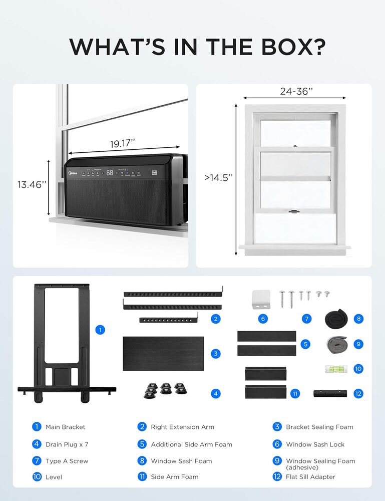 Midea 6,000 BTU U-Shaped Window Air Conditioner