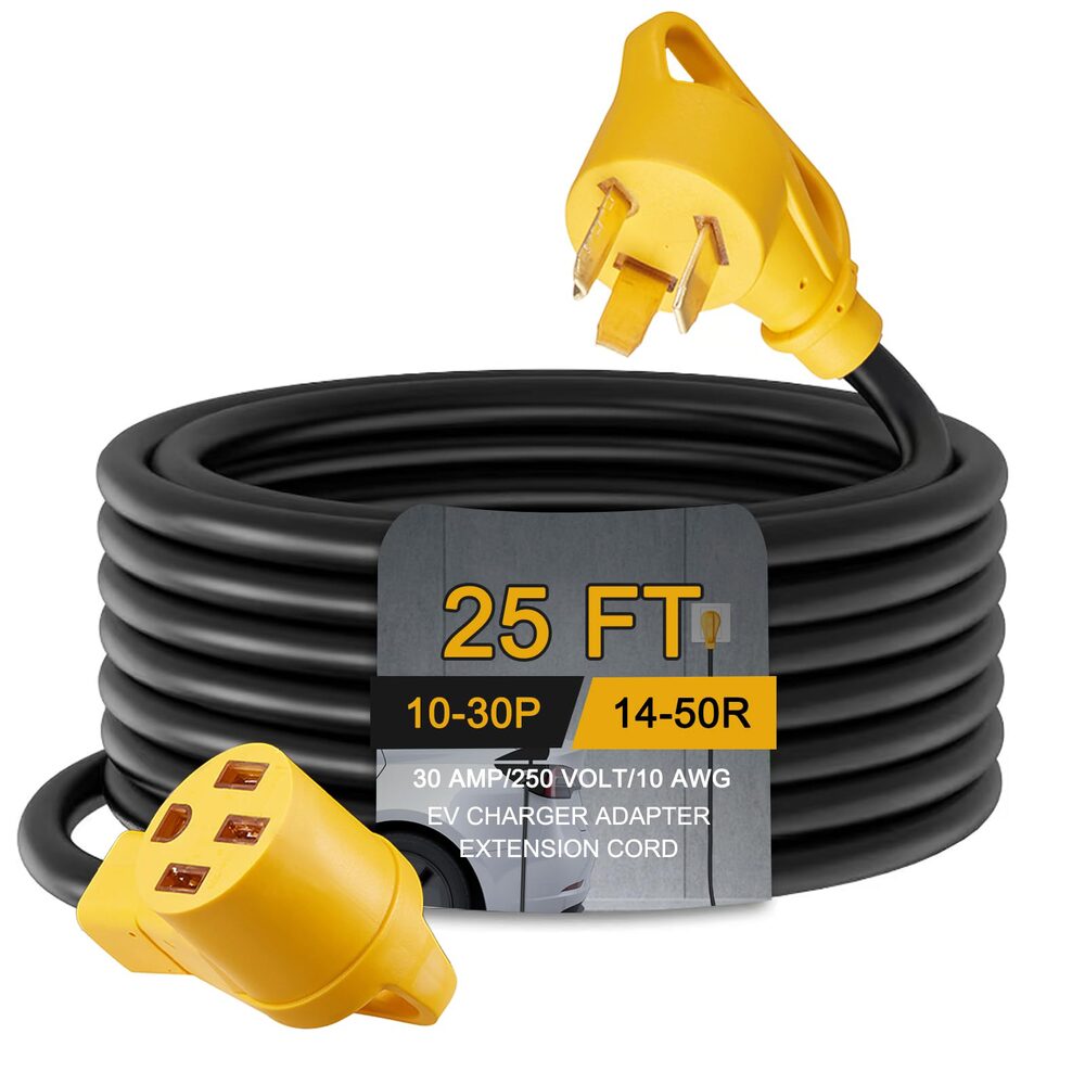 Toptozl 25 ft EV Charger Adapter Cord - NEMA 10-30P to 14-50R