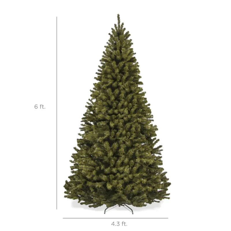 Best Choice Products Artificial Christmas Tree, 6ft Premium Unlit Spruce Design, Dense Branches Green Spruce