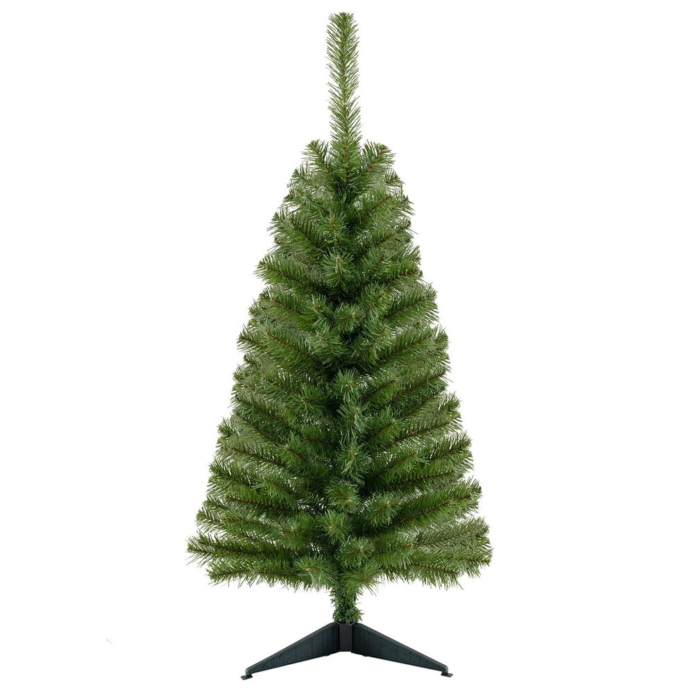 Goplus 3ft Mini Artificial Christmas Tree, Unlit Green Holiday Tree with 116 Lifelike PVC Branch Tips, Tableto