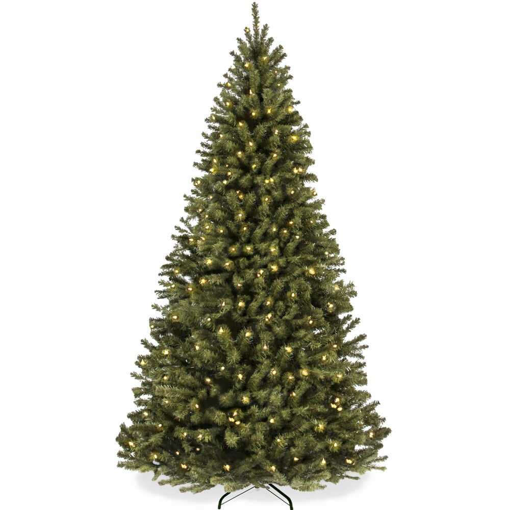 Best Choice Products Artificial Christmas Tree, 6ft Premium Pre-Lit Realistic Spruce Holiday Décor w/Dense Bra