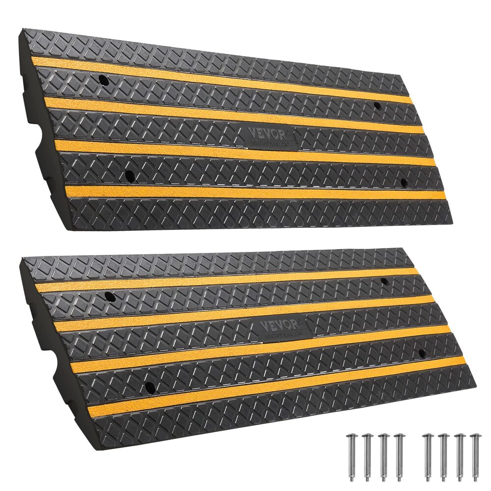 VEVOR Rubber Curb Ramps, Heavy Duty - Set of 2