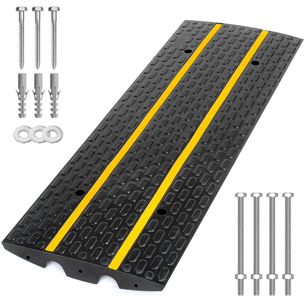 WKINGBOOM Rubber Driveway Ramps - Set of 2