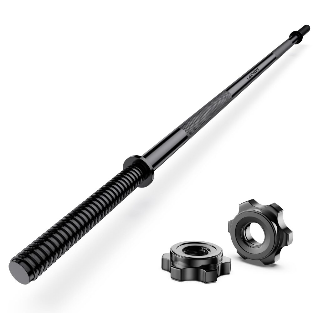 LAVVON 55" Weight Lifting Bar, 1" Standard