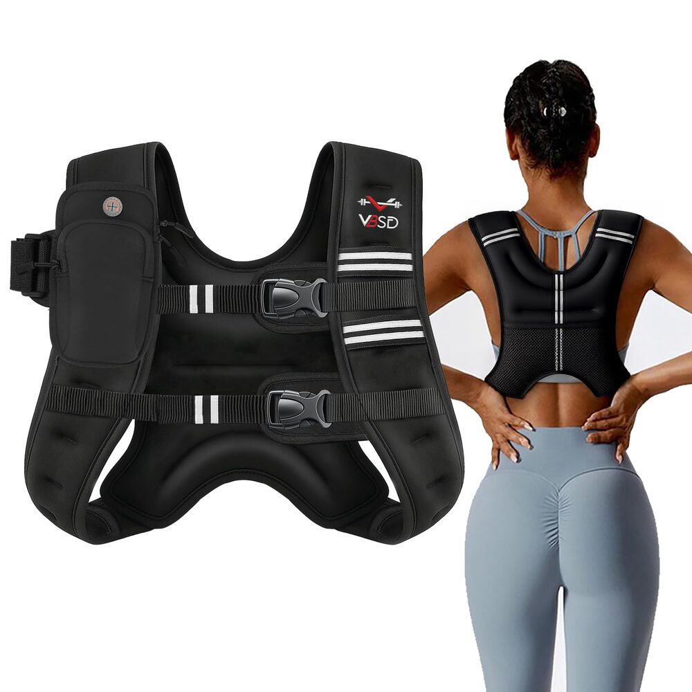 VBSD Weighted Vest, 12 lb - Adjustable, Reflective