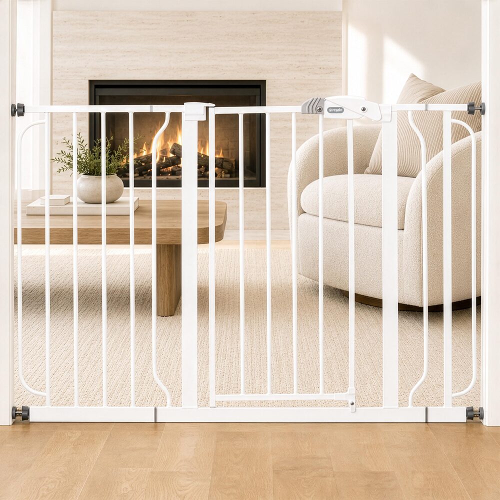 Regalo Safety Extra Wide Baby Gate, 29"–49" - Stairs & Doorways