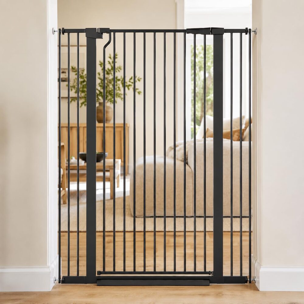 Qonimm Extra Tall Cat Gate, 51.18" - Black