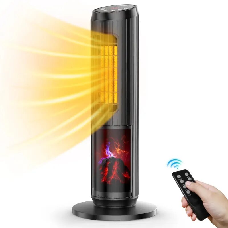 NFTIGB 24 inch Space Heater, 1500W Quiet Oscillating Ceramic Heater for Large Roo